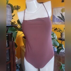 Express Chocolate One-Piece Body Contour Swimsuit